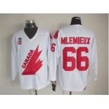 NHL Team Canada Olympic #66 Mlemieux white jerseys