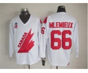 NHL Team Canada Olympic #66 Mlemieux white jerseys