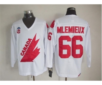 NHL Team Canada Olympic #66 Mlemieux white jerseys