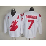 NHL Team Canada Olympic #7 Bourque white jerseys