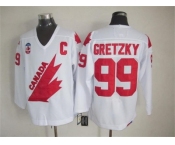 NHL Team Canada Olympic #99 Gretzky white jerseys