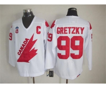 NHL Team Canada Olympic #99 Gretzky white jerseys