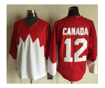 Olympic CA. #12 Canada RedWhite 1972 Commemorative CCM Stitched NHL Jersey