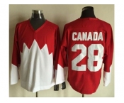 Olympic CA. #28 Canada RedWhite 1972 Commemorative CCM Stitched NHL Jersey