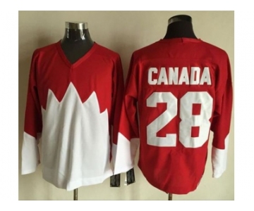 Olympic CA. #28 Canada RedWhite 1972 Commemorative CCM Stitched NHL Jersey