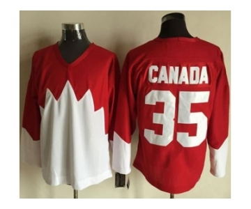 Olympic CA. #35 Canada RedWhite 1972 Commemorative CCM Stitched NHL Jersey