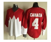 Olympic CA. #4 Canada RedWhite 1972 Commemorative CCM Stitched NHL Jersey