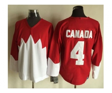 Olympic CA. #4 Canada RedWhite 1972 Commemorative CCM Stitched NHL Jersey