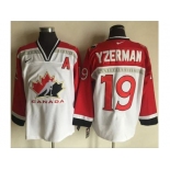 Team CA #19 Steve Yzerman White Red Nike Throwback Stitched NHL Jersey