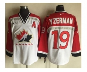 Team CA #19 Steve Yzerman White Red Nike Throwback Stitched NHL Jersey