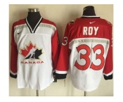 Team CA. #33 Patrick Roy White Red Nike Throwback Stitched NHL Jersey