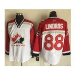 Team CA. #88 Eric Lindros White Red Nike Throwback Stitched NHL Jersey