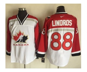 Team CA. #88 Eric Lindros White Red Nike Throwback Stitched NHL Jersey