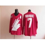 Team Canada #7 Bourque Throwback red