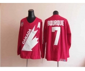 Team Canada #7 Bourque Throwback red