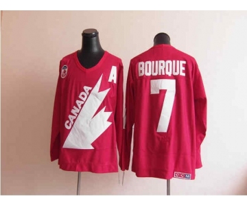 Team Canada #7 Bourque Throwback red