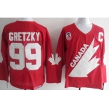 Team Canada #99 Gretzky Throwback Jersey red