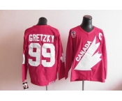 nhl jerseys team canada olympic #99 gretzky m&n red