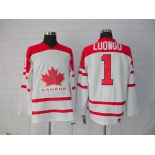 nhl team canada #1 luongo 2010 olympic white