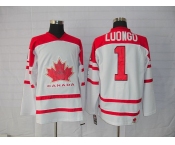 nhl team canada #1 luongo 2010 olympic white