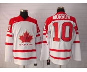 nhl team canada #10 morrow 2010 olympic white