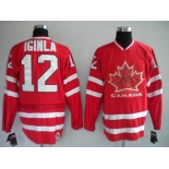 nhl team canada #12 iginla 2010 olympic red