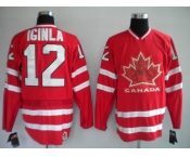 nhl team canada #12 iginla 2010 olympic red