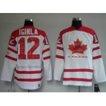 nhl team canada #12 iginla 2010 olympic white