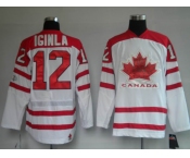 nhl team canada #12 iginla 2010 olympic white