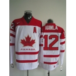 nhl team canada #12 iginla 2010 olympic white[patch A]