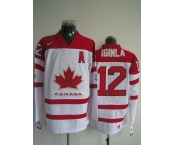 nhl team canada #12 iginla 2010 olympic white[patch A]