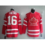 nhl team canada #16 toews 2010 olympic red