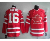 nhl team canada #16 toews 2010 olympic red