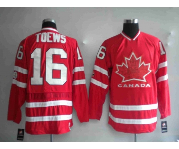 nhl team canada #16 toews 2010 olympic red