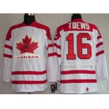 nhl team canada #16 toews 2010 olympic white