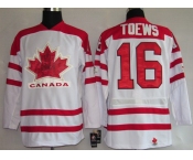 nhl team canada #16 toews 2010 olympic white