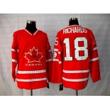 nhl team canada #18 richards 2010 olympic red