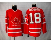 nhl team canada #18 richards 2010 olympic red