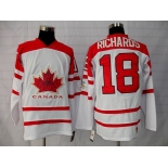 nhl team canada #18 richards 2010 olympic white