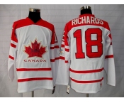 nhl team canada #18 richards 2010 olympic white