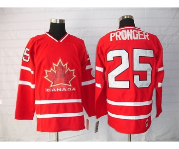 nhl team canada #25 pronger 2010 olympic red