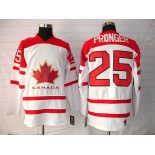 nhl team canada #25 pronger 2010 olympic white