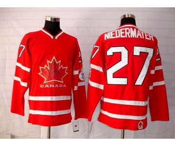 nhl team canada #27 niedremayer 2010 olympic red