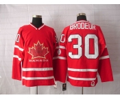 nhl team canada #30 brodeur 2010 olympic red