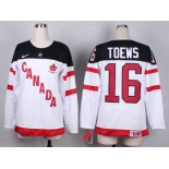 Women NHL Team Canada Olympic #16 toews white jerseys[100 th]