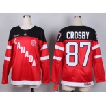 Women NHL Team Canada Olympic #87 crosby red jerseys[100 th]