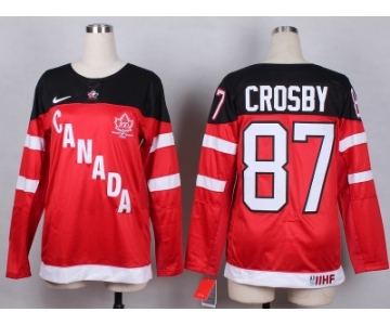 Women NHL Team Canada Olympic #87 crosby red jerseys[100 th]