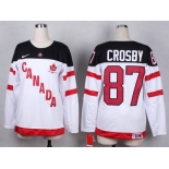 Women NHL Team Canada Olympic #87 crosby white jerseys[100 th]