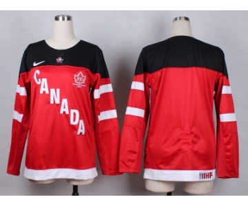 Women NHL Team Canada Olympic blank red jerseys[100 th]