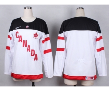 Women NHL Team Canada Olympic blank white jerseys[100 th]